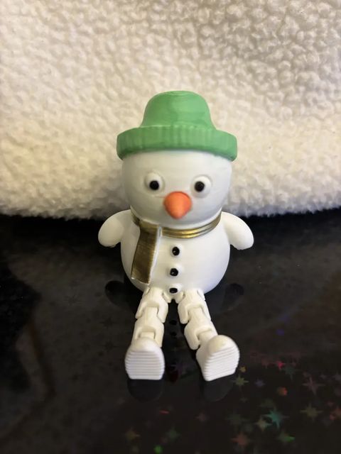 Boneco de neve articulado impresso em 3D