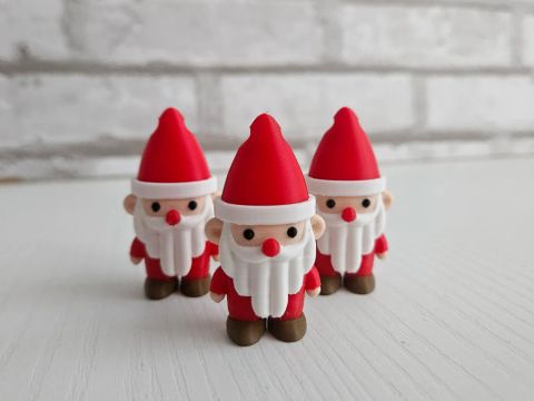 Chaveiro Papai Noel impresso em 3D