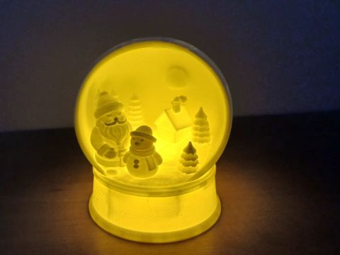 Globo de neve luminoso impresso em 3D