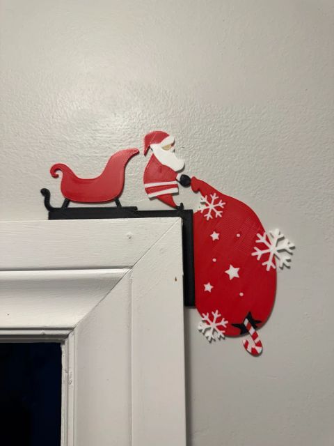 Papai Noel de porta impresso em 3D