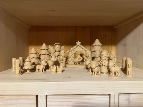 Presépio completo impresso em 3D